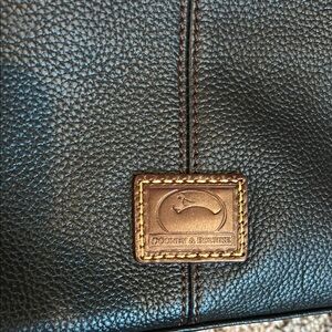 Dooney & Bourke Black and Brown Leather Crossbody Bag